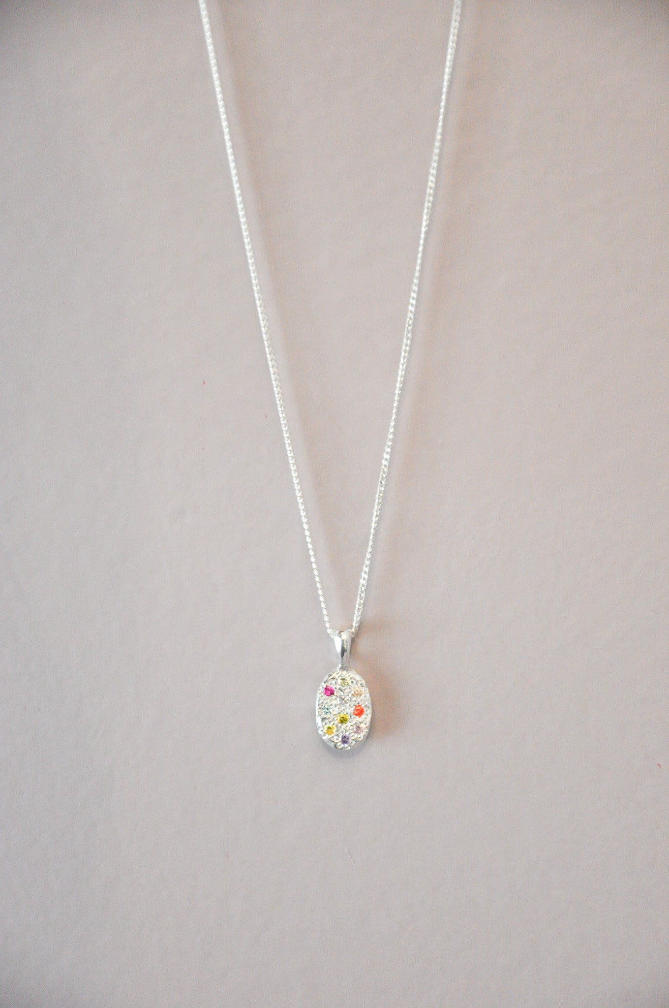 Glitter Necklace in Silver
