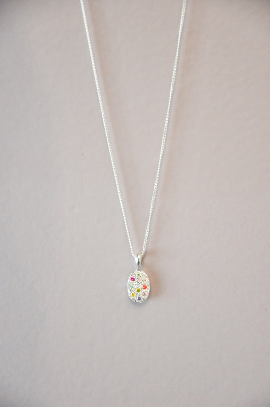 Glitter Necklace in Silver