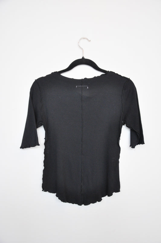 Otsu Ribbed Top - black
