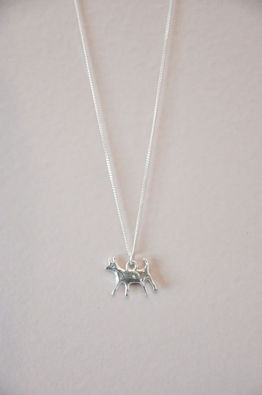 Little Dog Necklace in Silver