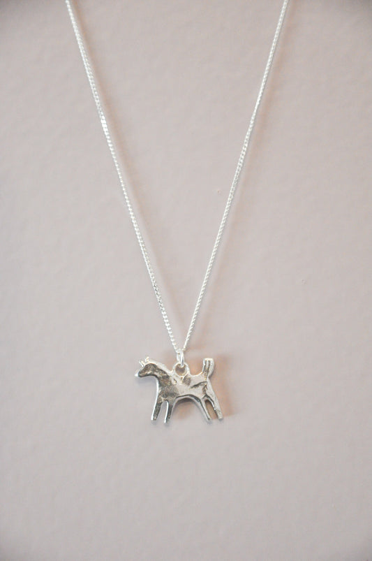 Little Horse Necklace in Silver
