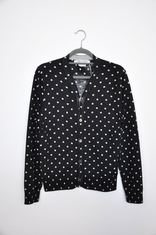 Comme Des Garcons Polka Dot Cardigan - black/white