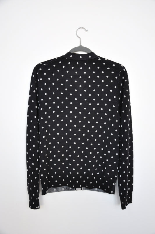 Comme Des Garcons Polka Dot Cardigan - black/white