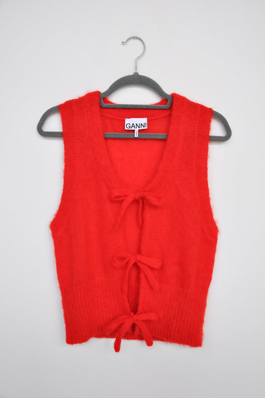 Ganni Knit Tank - red