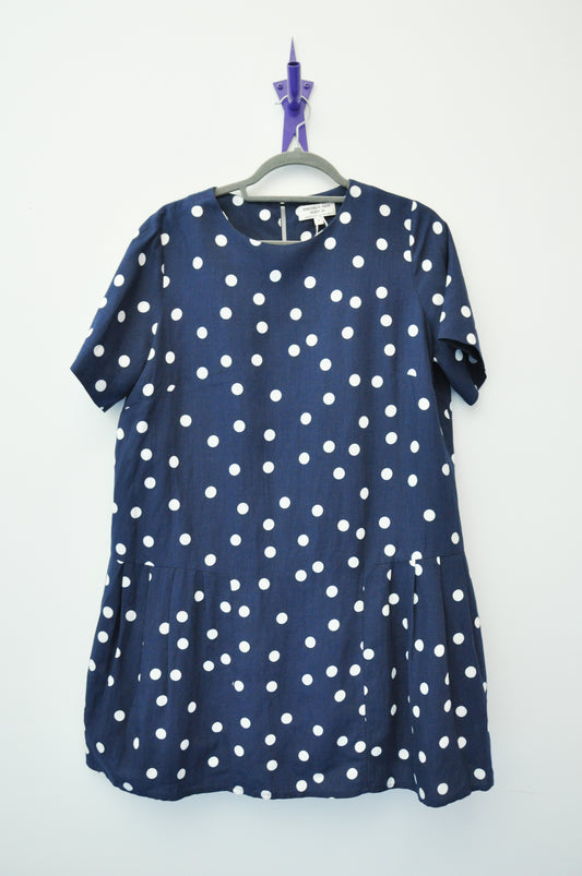 Twenty-seven Names Dress - blue polka dot