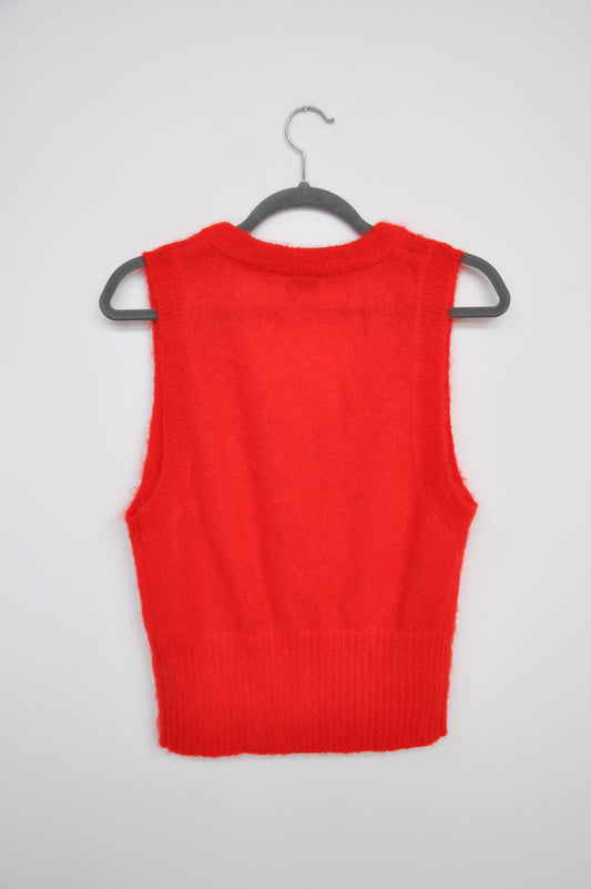 Ganni Knit Tank - red