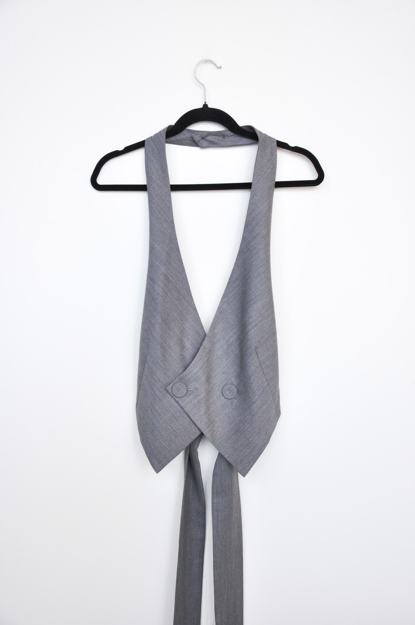 Gloria Backless Waistcoat - Grey