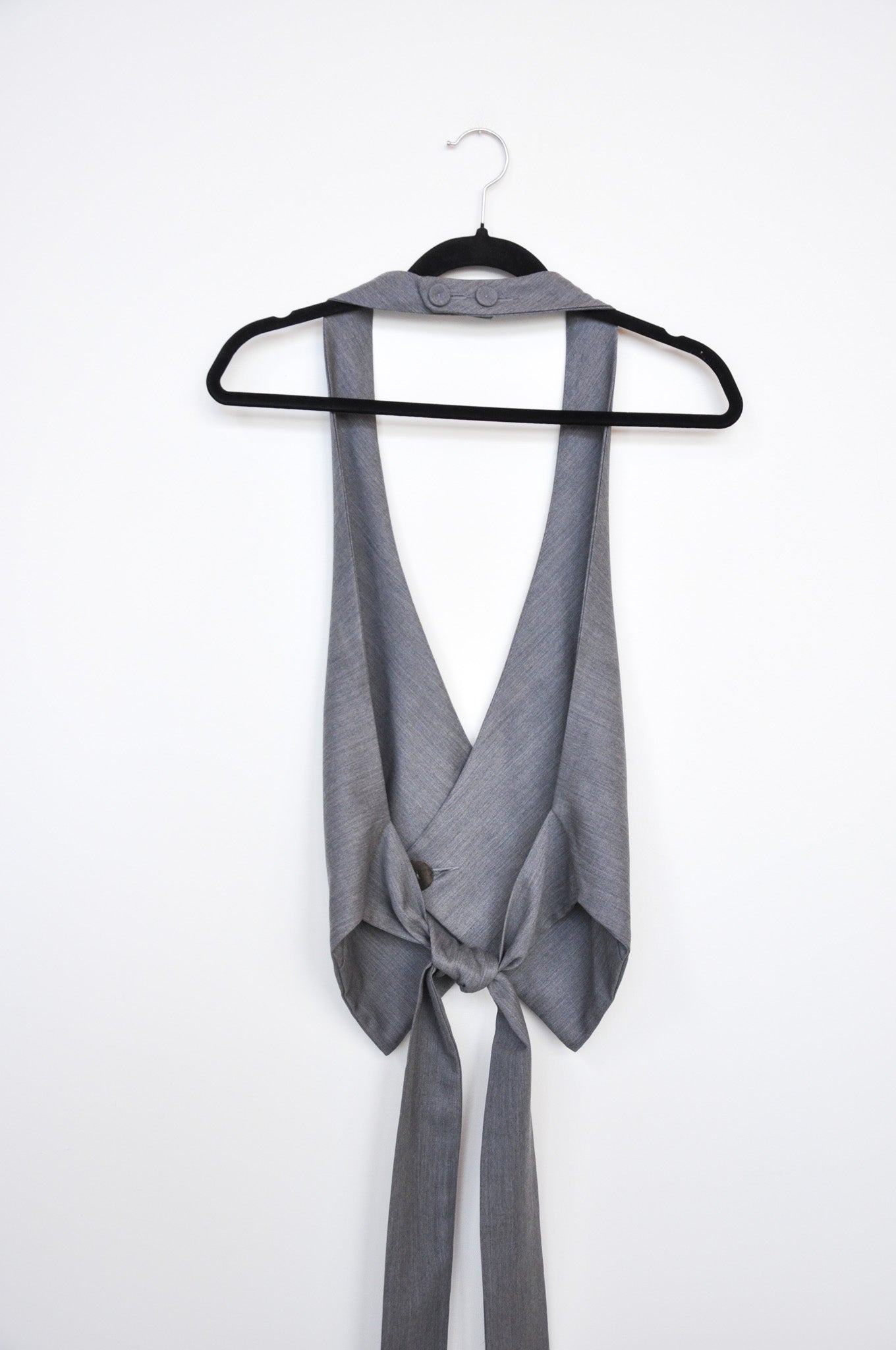 Gloria Backless Waistcoat - Grey