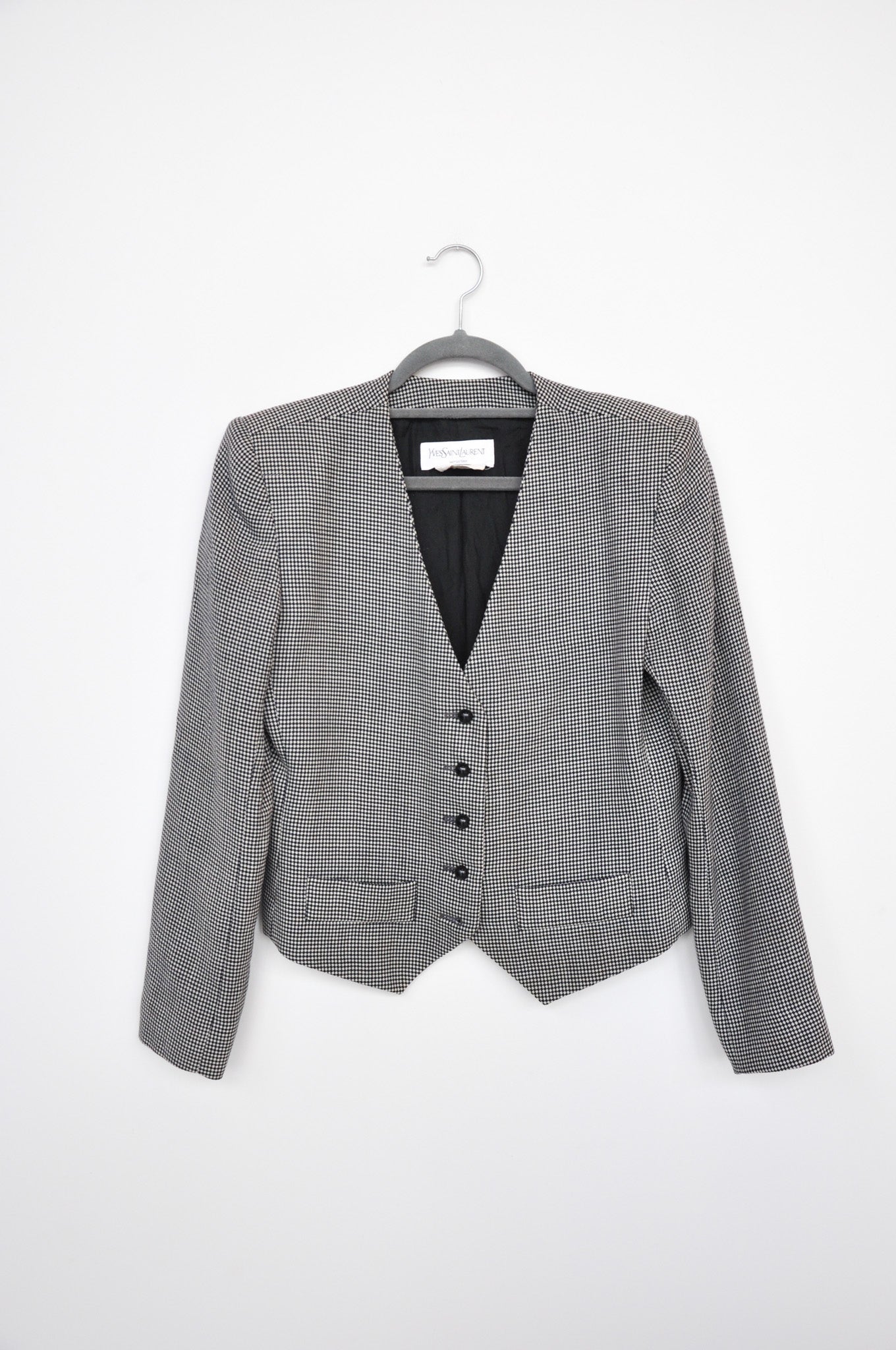 Yves Saint Laurent Jacket - Black / White Houndstooth