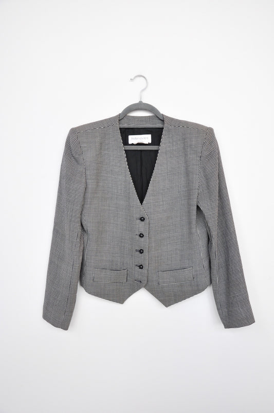 Yves Saint Laurent Jacket - Black / White Houndstooth