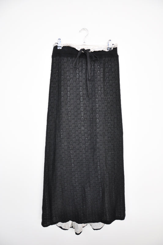 Nom D Knit Skirt - black/cream