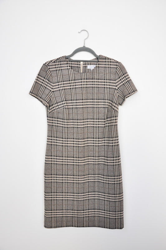 Calvin Klien Shift dress - Brown Tartan