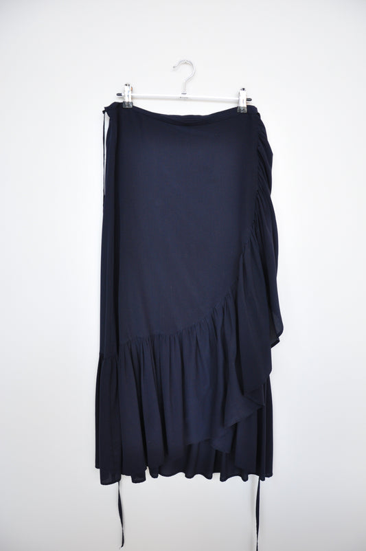 Ovna Ovich Wrap Skirt - navy