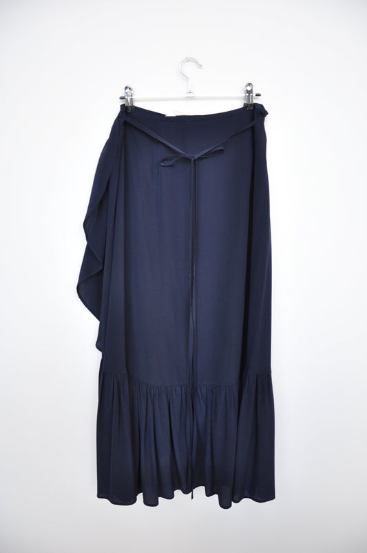 Ovna Ovich Wrap Skirt - navy