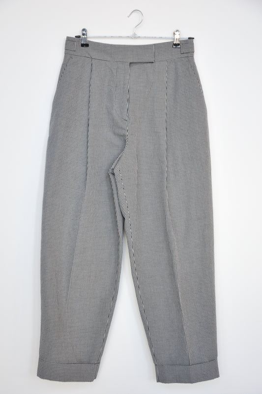 Margaret Howell Gingham Trousers - black/white