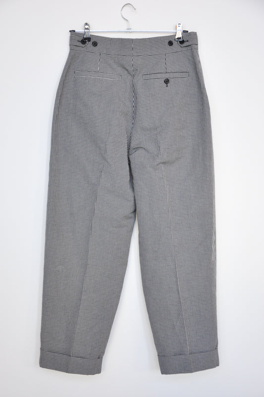 Margaret Howell Gingham Trousers - black/white