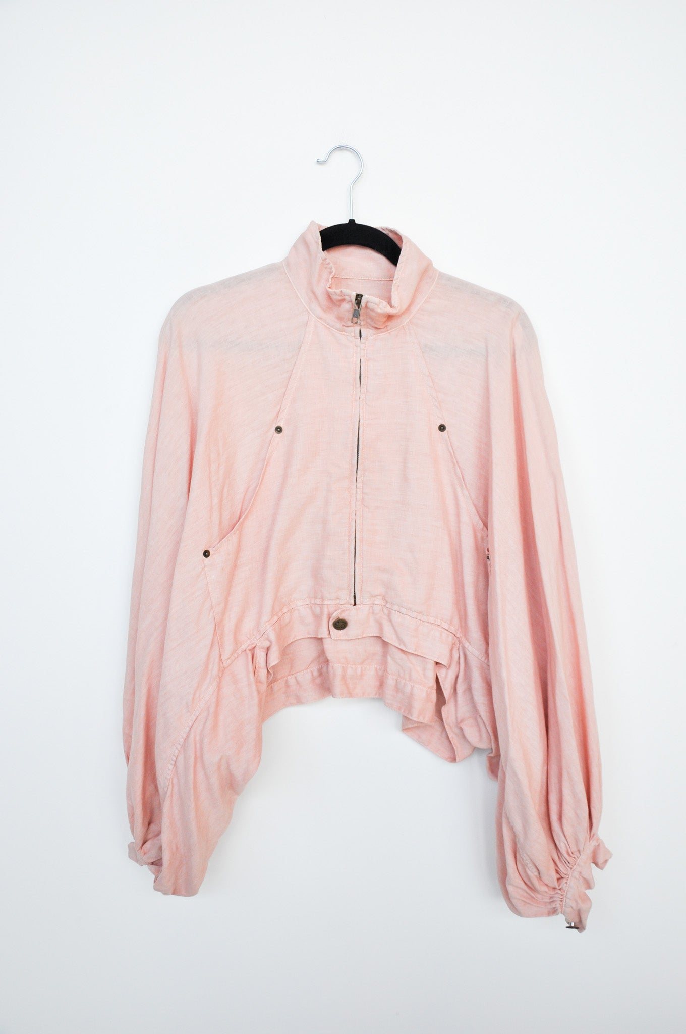69 Zip Up Cotton Jacket - Pink