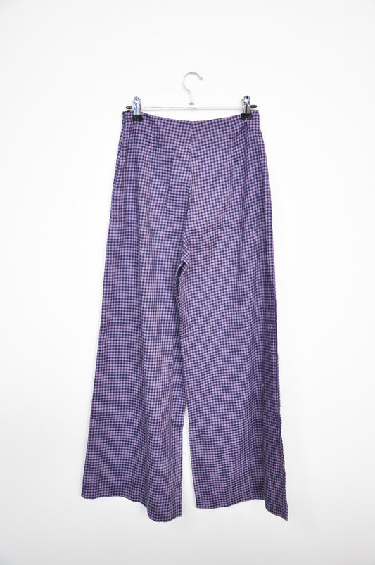Penny Sage Flanuer Trousers - Lavender/Navy