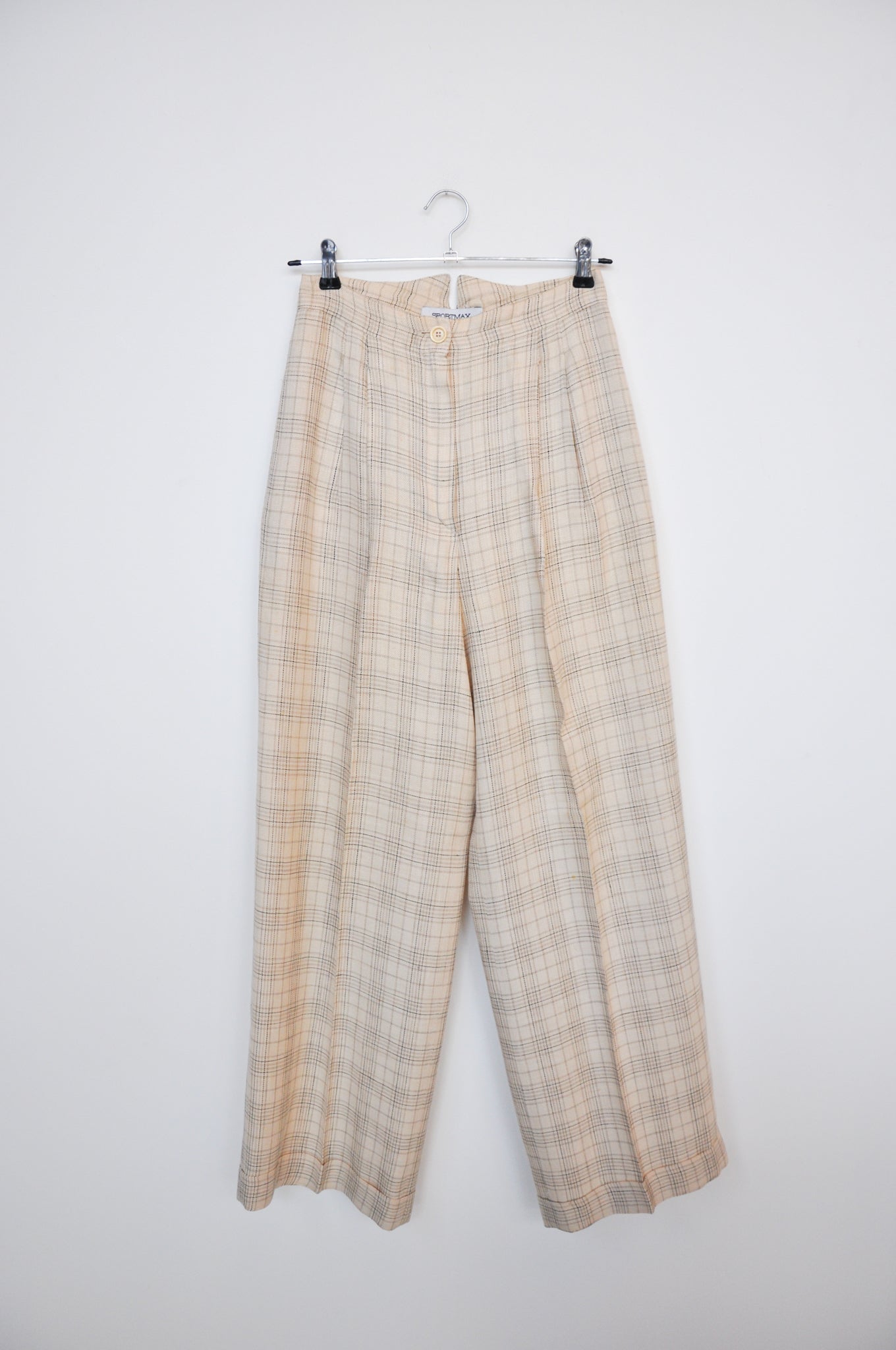 Sportmax Trousers - beige tartan