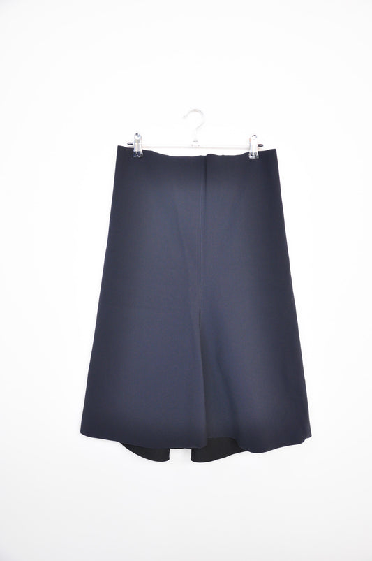 Bassike Flaired Pencil Skirt - Navy