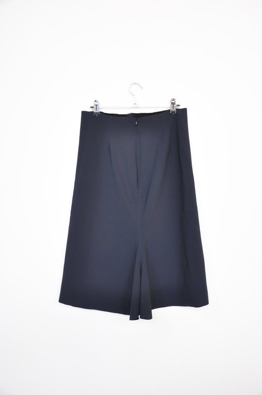 Bassike Flaired Pencil Skirt - Navy