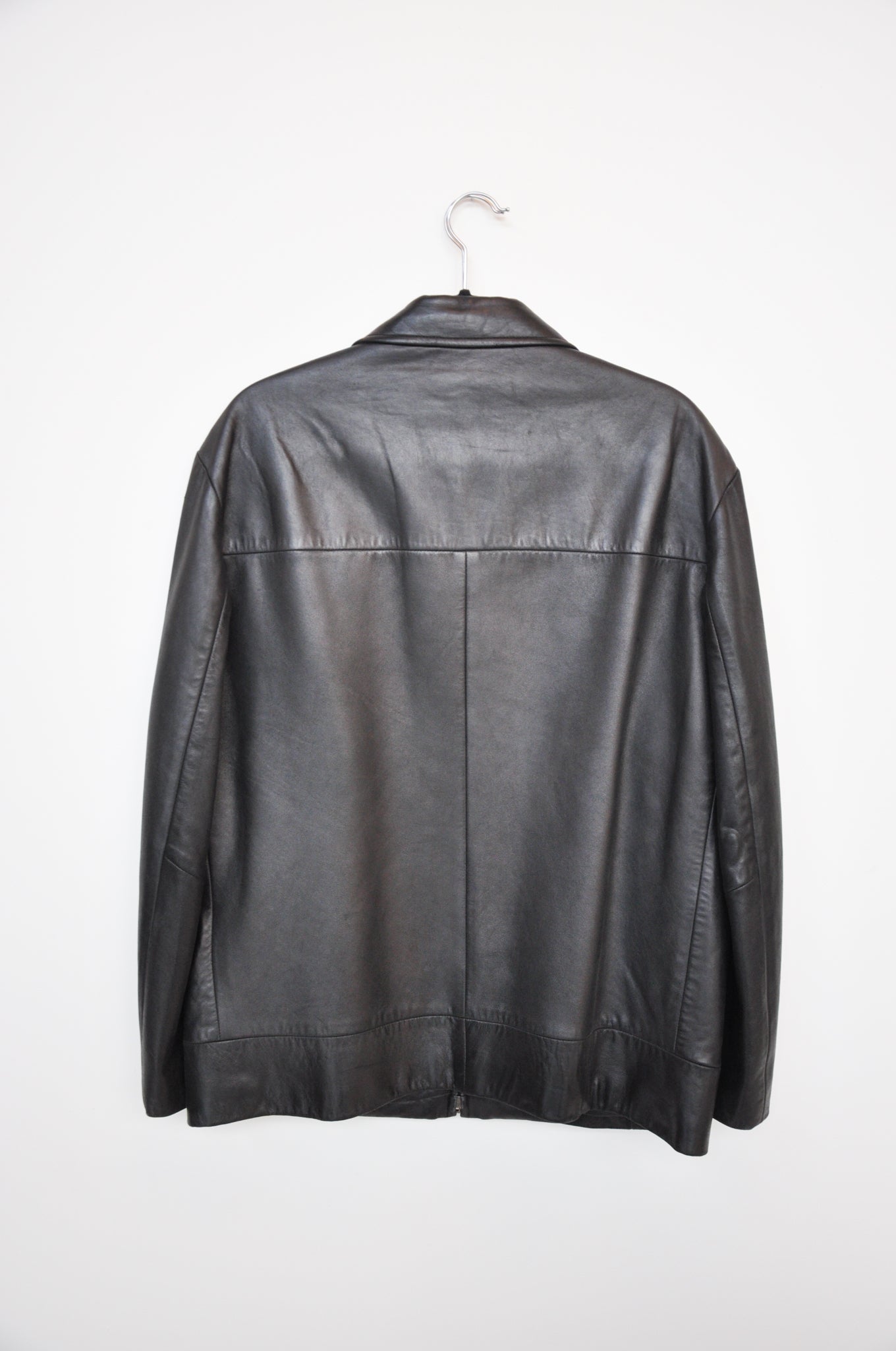 Hugo Boss Leather Jacket - black