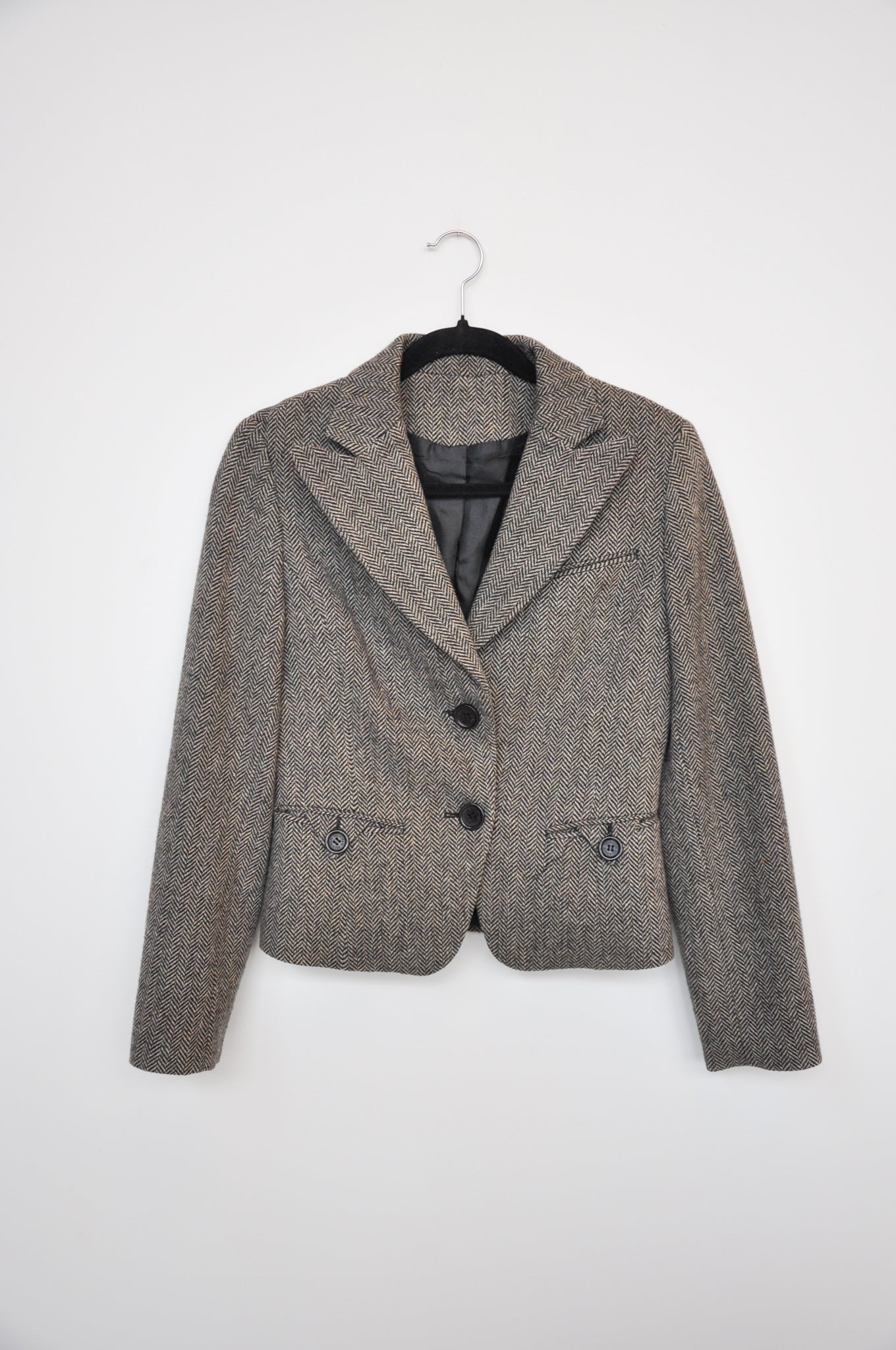 Max Mara Blazer - grey herringbone