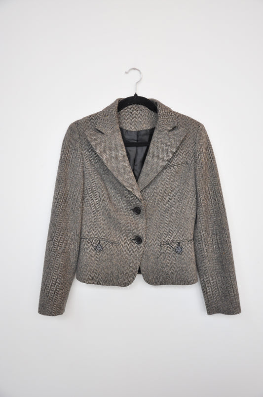 Max Mara Blazer - grey herringbone