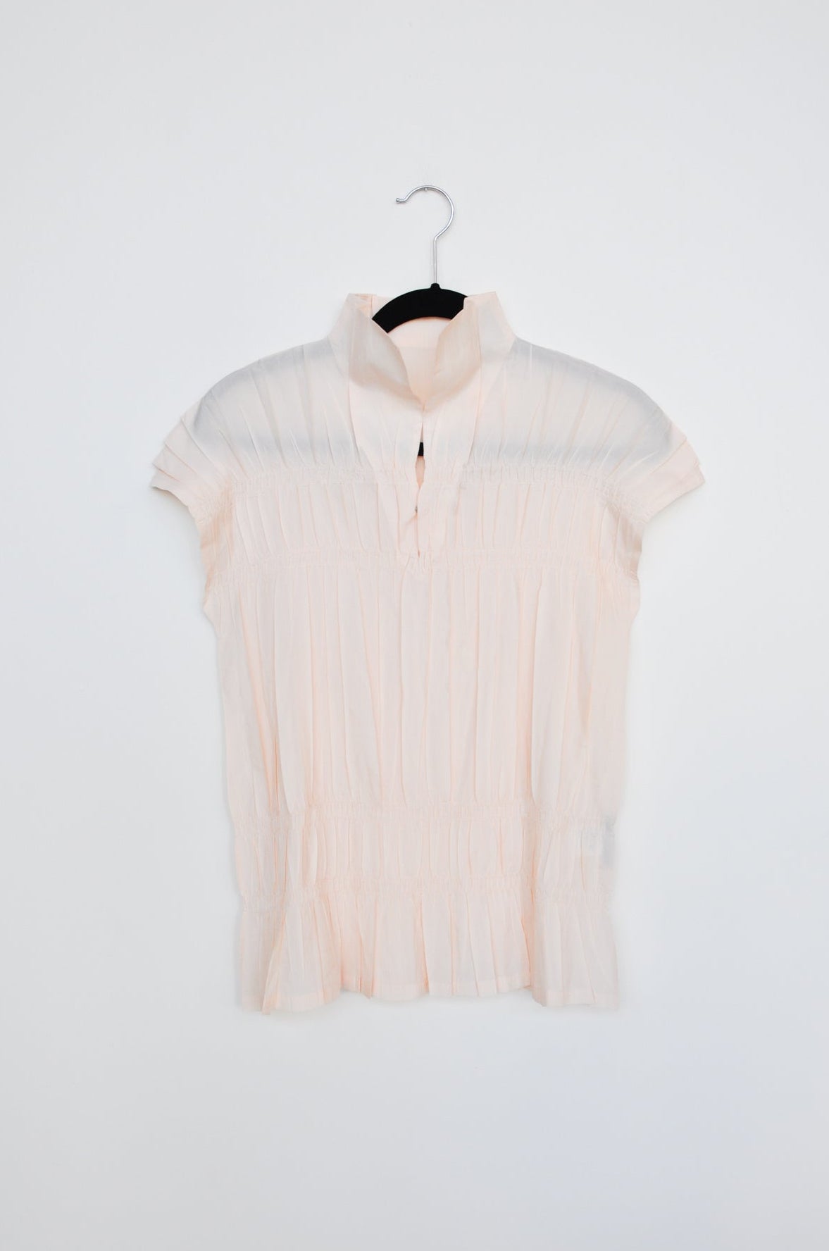 Issey Miyaki Pleated Blouse - Cream