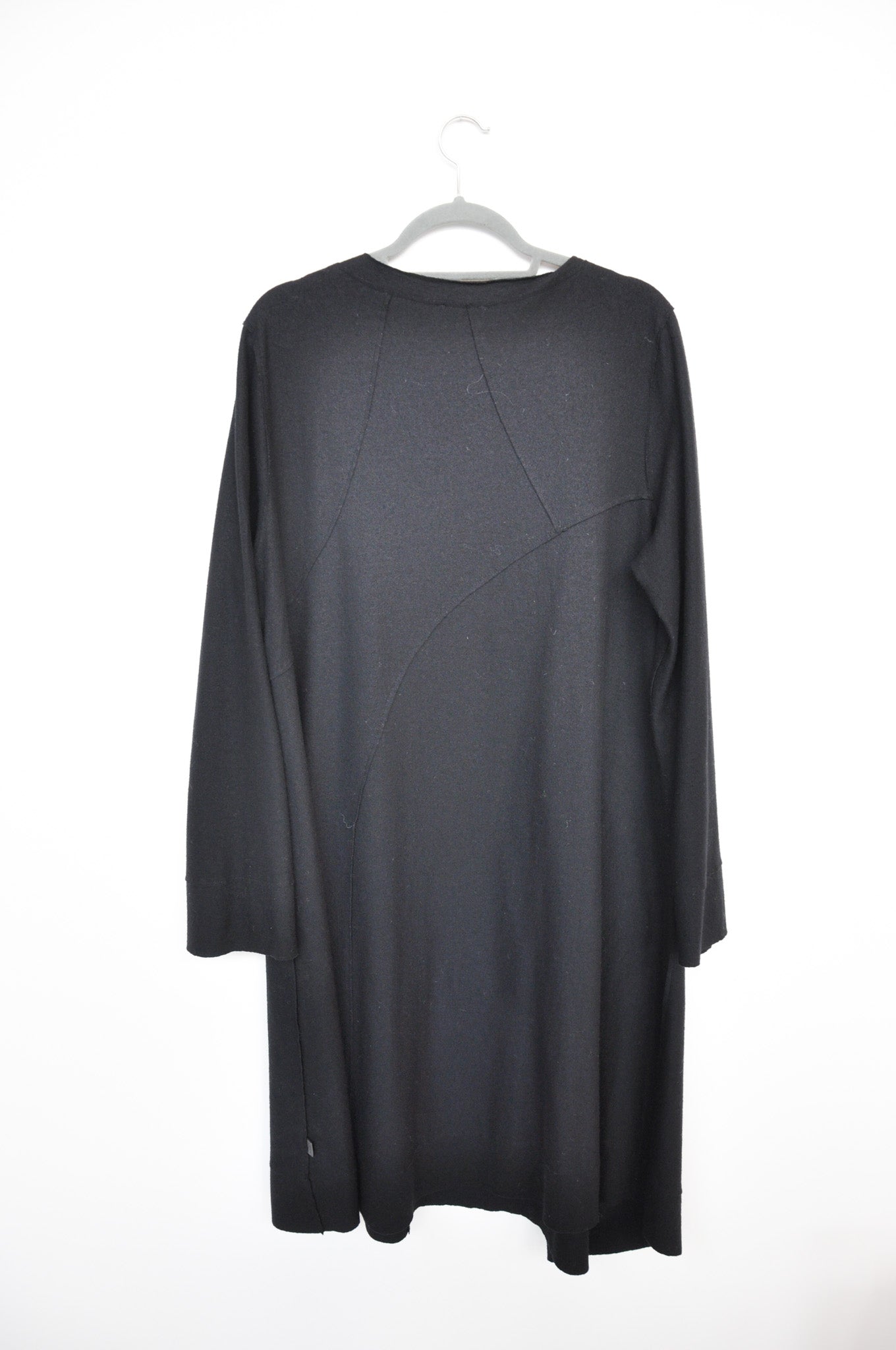 OSKA Geometric Wool Dress - Black