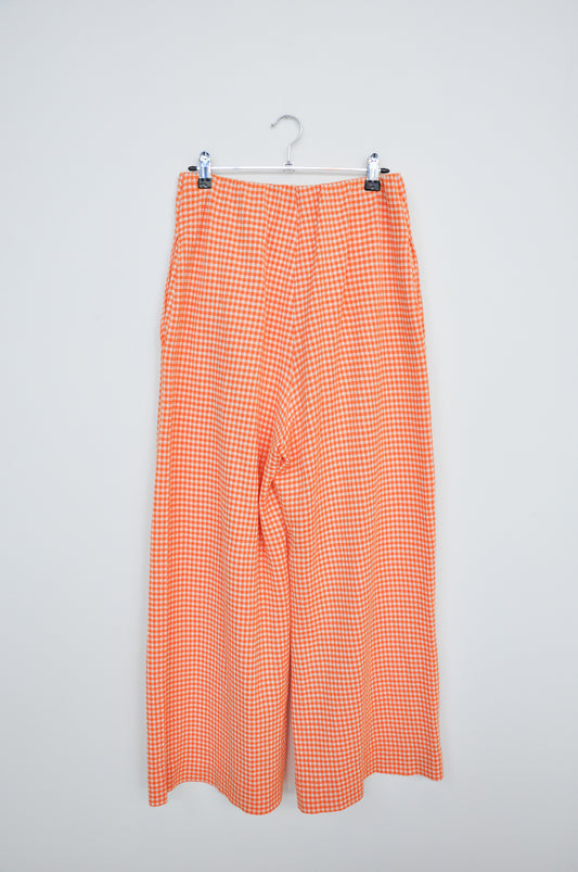 Harris Wharf London Trousers - Orange Gingham