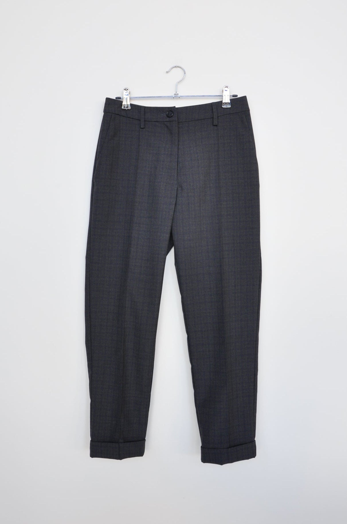 Zambesi Trousers - Grey / Navy Check