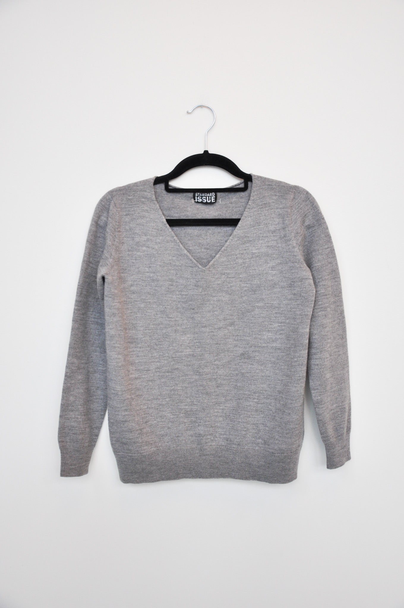 Standard Issue V-Neck Sweater - Grey