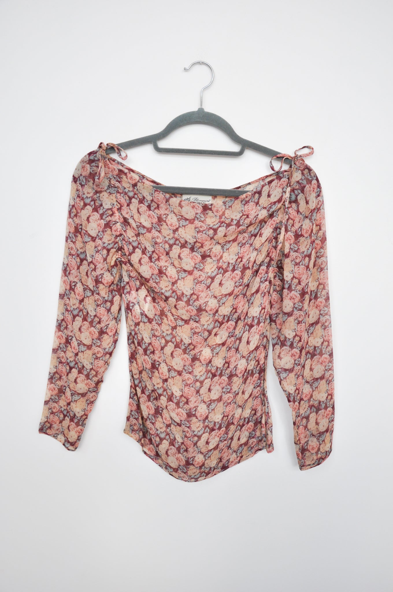 Blumarine Silker Top - roses print
