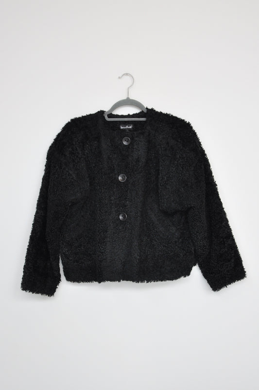 Miss Crabb Faux Fur Jacket - black