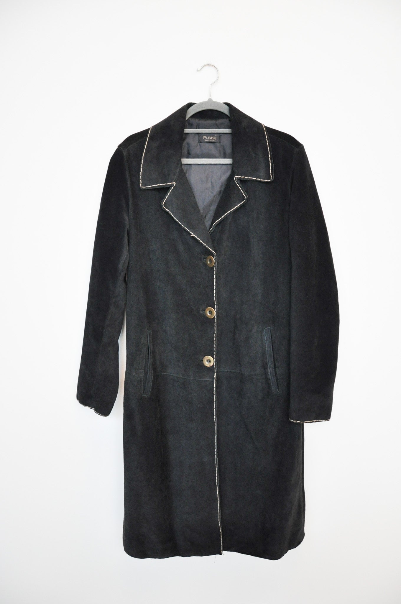Please Suede Coat - Black