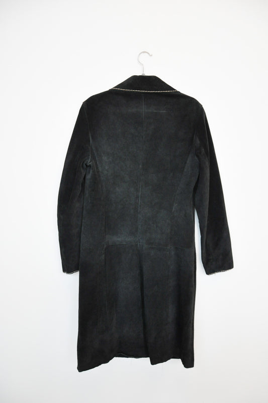 Please Suede Coat - Black