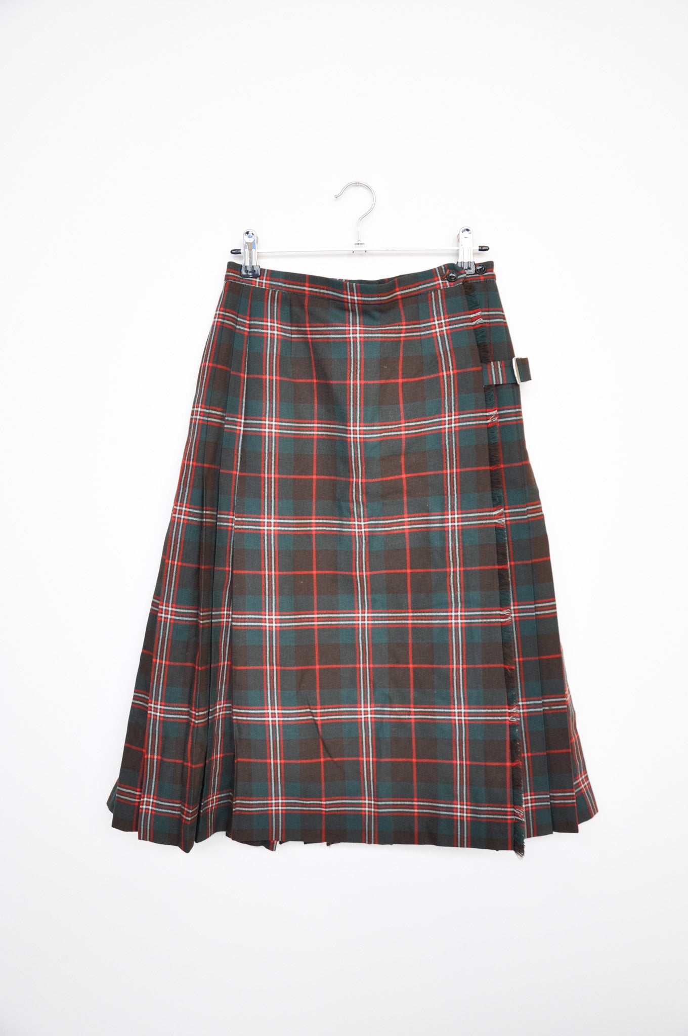 Fletcher Jones Kilt - Green/Red Tartan
