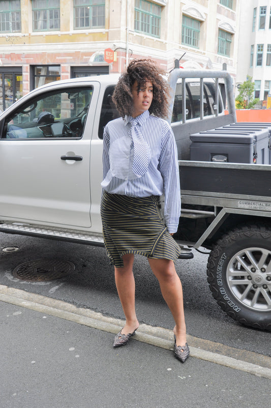Puff Skirt in Black & Gold