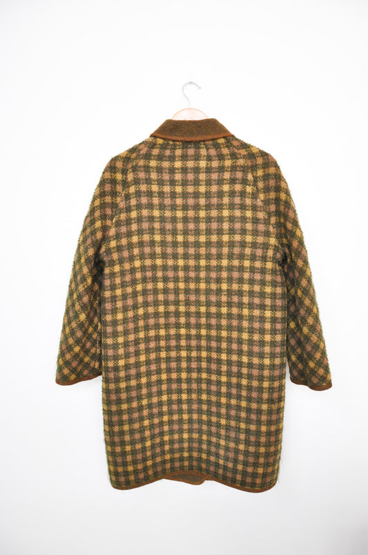 Reverseable Coat - Green/Pink/Yellow Checks