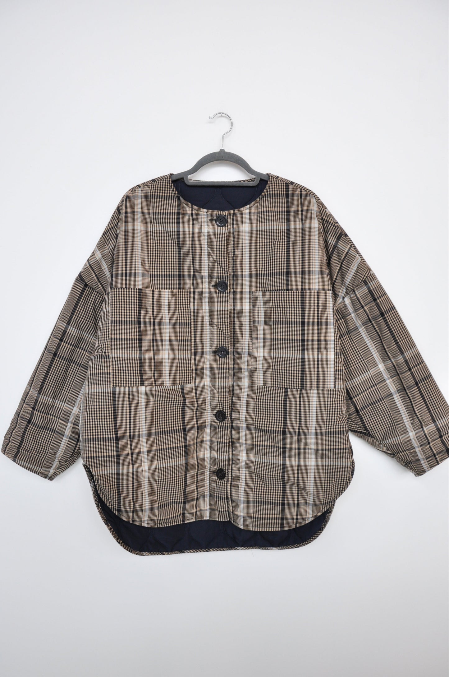 Ricochet Quilted Jacket - brown/black/white