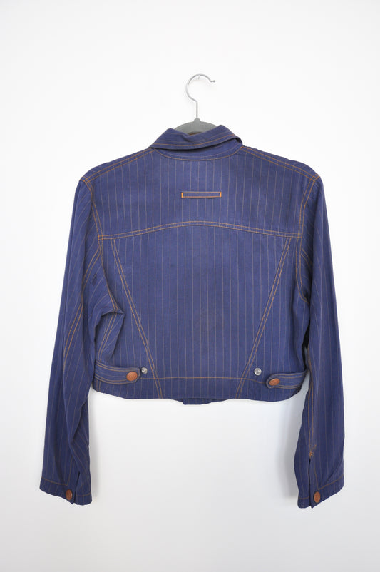 Jean Paul Gaultier Pinstripe Top - blue