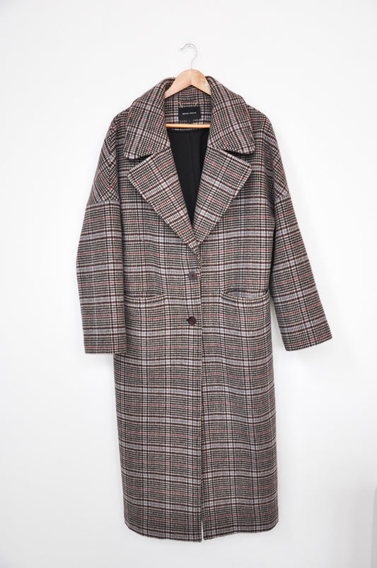 Magali Pascal Coat - Grey/Multi Tartan