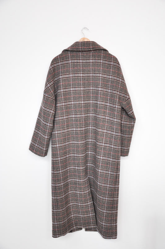 Magali Pascal Coat - Grey/Multi Tartan