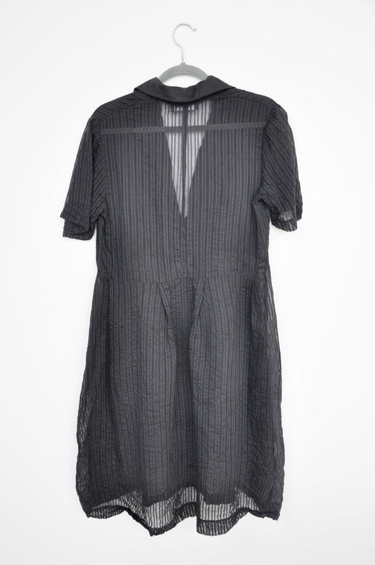 JPalm Striped Sheer Dress - black