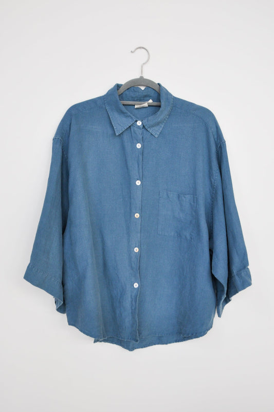 Deiji Studios Linen Shirt - teal