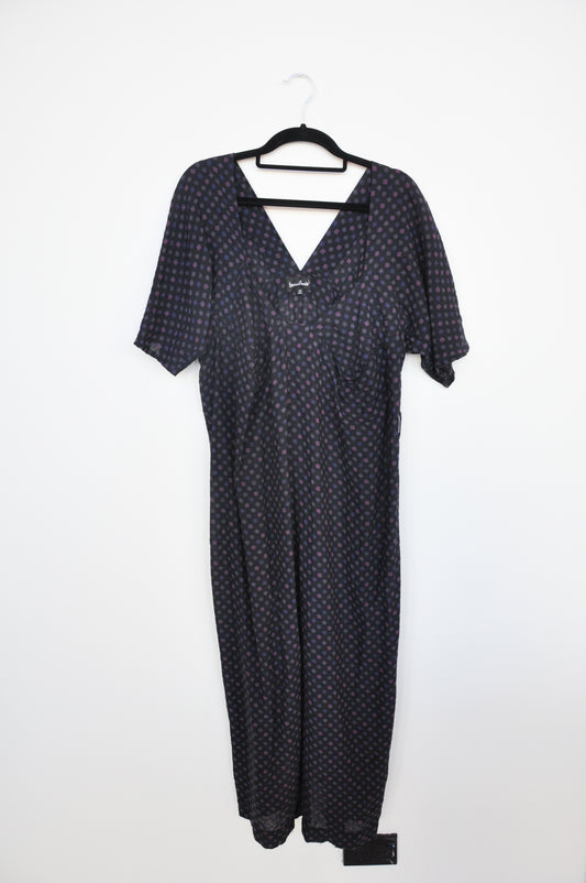 Miss Crab Smock Dress - black/purple/blue