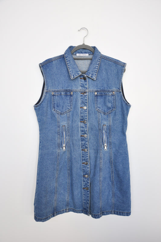 Wynn Hamlyn Sleeveless Denim Dress - indigo