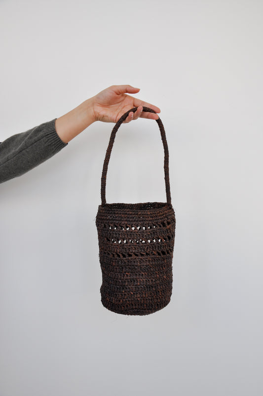 Bucket-Net With Handle in Mid Brown