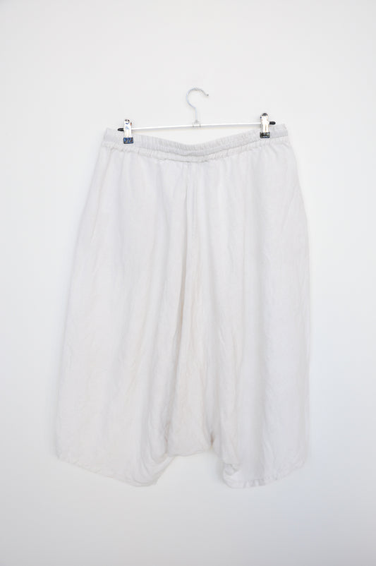 Salasai Drop Crotch Shorts - white